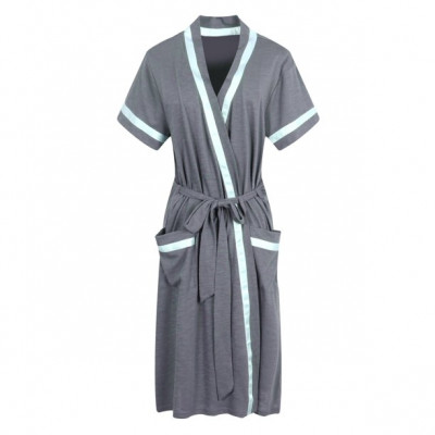 Richie House Women's Short Sleeve Cotton Bathrobe Robe