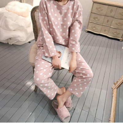 Newway Women's Cotton O-Neck Pajama Set Plus Size