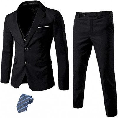 MY'S Men's 3 Piece Slim Fit Suit Set